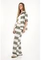 Topmark Pantalón Recto Tejido Con Diseño A Rayas Para Mujer de topmark