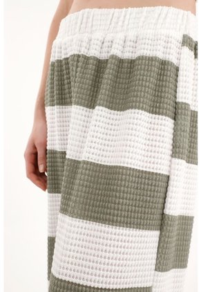 Topmark Pantalón Recto Tejido Con Diseño A Rayas Para Mujer