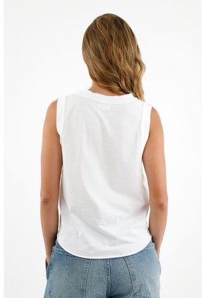 Camiseta Manga Sisa Crudo Para Mujer