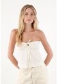 Topmark Camiseta Strappless Crudo Para Mujer de topmark
