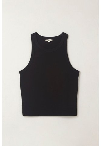 Topmark Camiseta Manga Sisa Negra De Silueta Ajustada Para Mujer topmark