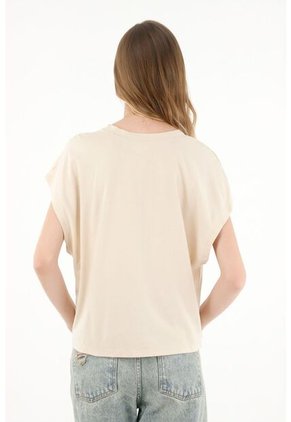 Camiseta Oversize En 100% Algodón Crudo Para Mujer