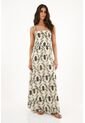 Vestido Largo Con Estampado De Abejas Para Mujer de topmark