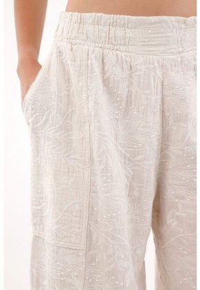 Topmark Pantalón Jogger Con Bordado A Tono Crudo Para Mujer