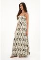 Vestido Largo Con Estampado De Abejas Para Mujer de topmark