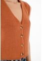 Topmark Chaleco Tejido Naranja Para Mujer de topmark