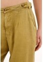 Pantalón Tiro Alto Con Teñido Overdye Verde Para Mujer de topmark