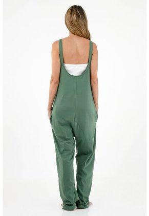 Enterizo Verde Manga Sisa Para Mujer