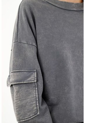 Buzo Teñido Overdye Gris Para Mujer