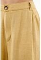 Pantalón Recto Amarillo Para Mujer de topmark