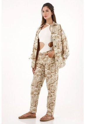 Topmark Pantalón Mom Estampado De Flores Para Mujer