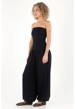 Topmark Enterizo Strapless Negro Para Mujer