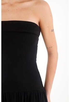 Topmark Enterizo Strapless Negro Para Mujer