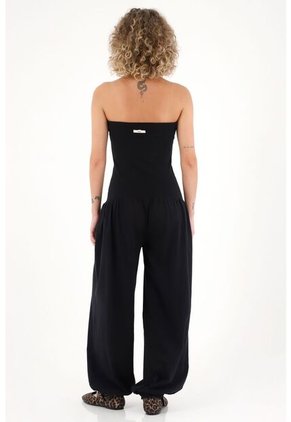 Topmark Enterizo Strapless Negro Para Mujer