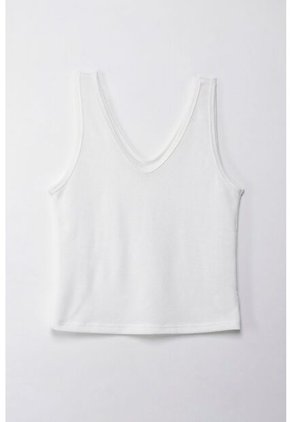 Topmark Camiseta Básica Manga Sisa Crudo Para Mujer