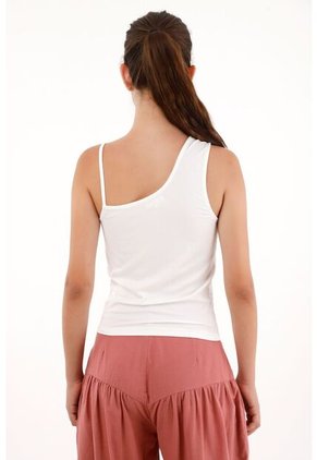 Topmark Camiseta De Tiras Asimétricas Blanca Para Mujer