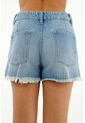 Short Azul Desflecado Para Mujer de topmark