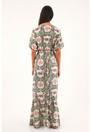 Topmark Vestido Largo Estampado Con Escote En V Para Mujer