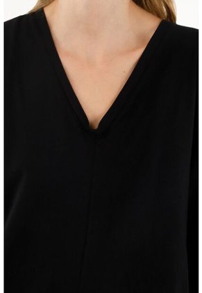 Topmark Vestido Negro Largo Oversize Para Mujer