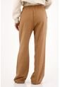 Topmark Pantalón Recto Con Cintura Elástica Café Para Mujer de topmark
