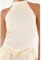 Topmark Camisa Con Encaje Y Escote Crudo Para Mujer de topmark
