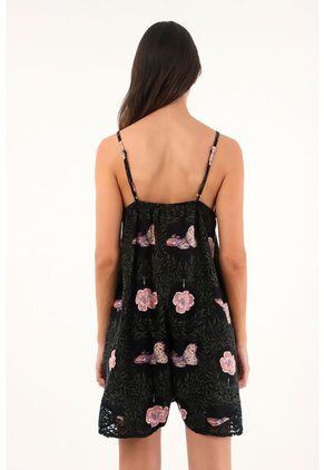 Topmark Enterizo Corto Con Estampado De Peces Para Mujer