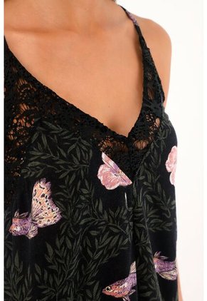 Topmark Enterizo Corto Con Estampado De Peces Para Mujer