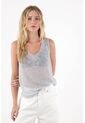 Topmark Camiseta Con Transparencia Azul Para Mujer de topmark