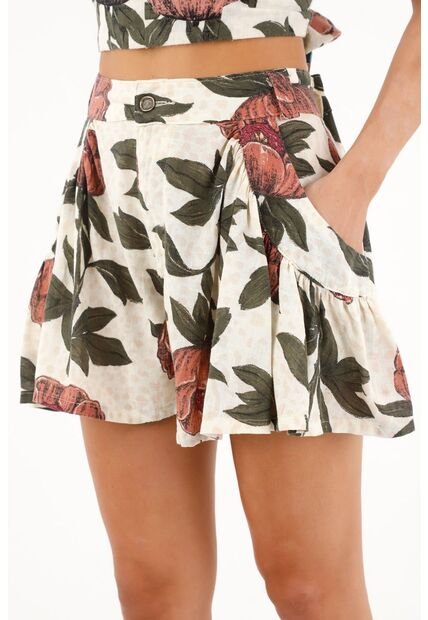 Topmark Bermuda Con Estampado De Flores Para Mujer