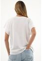 Camiseta Blanca Cuello En V Para Mujer de topmark