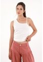 Topmark Camiseta De Tiras Asimétricas Blanca Para Mujer de topmark