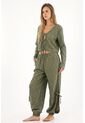 Topmark Pantalón Jogger Bordado Verde Para Mujer de topmark