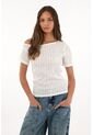 Topmark Camiseta Semiajustada Con Textura Crudo Para Mujer de topmark