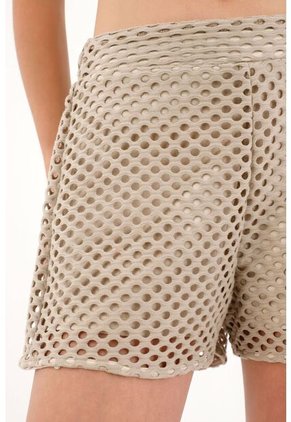 Topmark Short Tipo Malla Café Para Mujer