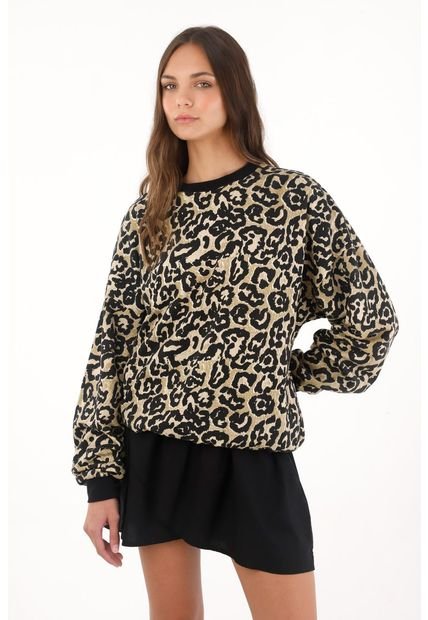 Buzo Estampado Animal Print Multicolor Para Mujer