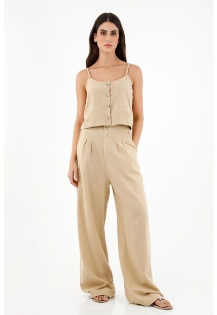 Topmark Camisa De Tiras Café Para Mujer