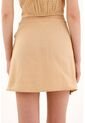 Falda Corta Tipo Pareo Café Para Mujer de topmark