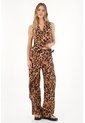 Topmark Pantalón Con Estampado De Animal Print Multicolor Para Mujer de topmark
