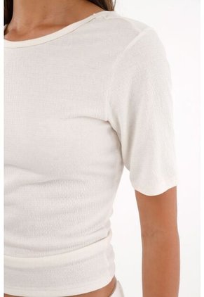 Topmark Camiseta Con Escote En La Espalda Crudo Para Mujer