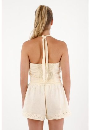 Topmark Camisa Con Encaje Y Escote Crudo Para Mujer