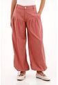Pantalón Jogger De Silueta Amplia Rosado Para Mujer de topmark