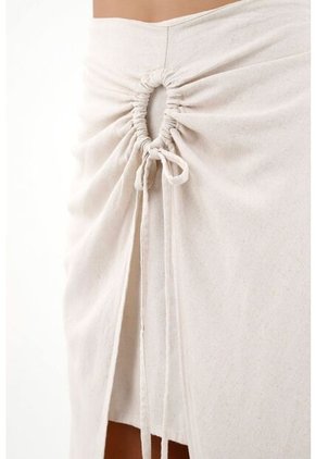 Falda Crudo Larga Para Mujer