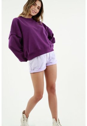 Buzo Oversize Morado Para Mujer