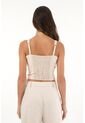Topmark Camisa Crop De Tiras Crudo Con Acabado Suave Para Mujer de topmark