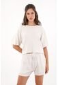 Topmark Camisa Con Mangas Abombachadas Crudo Para Mujer de topmark