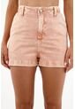 Bermuda Con Efecto Overdye Rosada Para Mujer de topmark