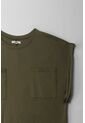 Topmark Camiseta Manga Sisa Con Bolsillo Verde Para Mujer de topmark