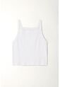Topmark Camiseta Crop Ajustada Blanca Para Mujer de topmark