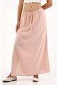 Falda Larga Con Aberturas Laterales Rosada Para Mujer de topmark