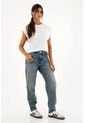 Topmark Jean Mom Tiro Alto Azul Para Mujer de topmark